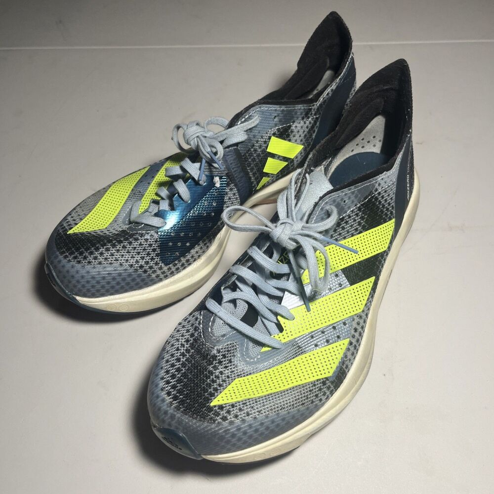 Adidas Adizero Takumi Sen 9 Road Running Shoes Blue Lemon IG3133 Women's Size 7